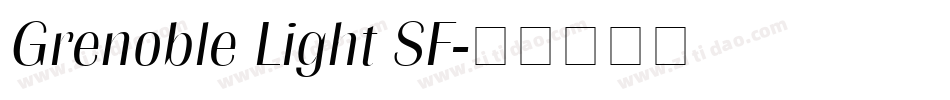 Grenoble Light SF字体转换